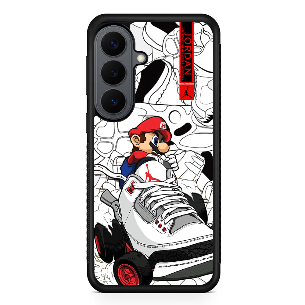 Air Jordan Mario Ride The Shoes Samsung Galaxy S26 Plus Case | Durable Samsung Galaxy S26 Plus Cover