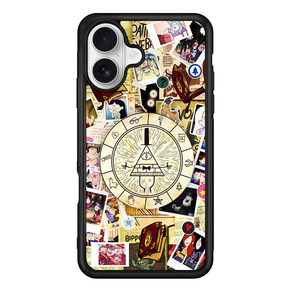 Gravity Falls Bill Cipher Wheel iPhone 16 Plus Case | Durable Protective Rubber Cover