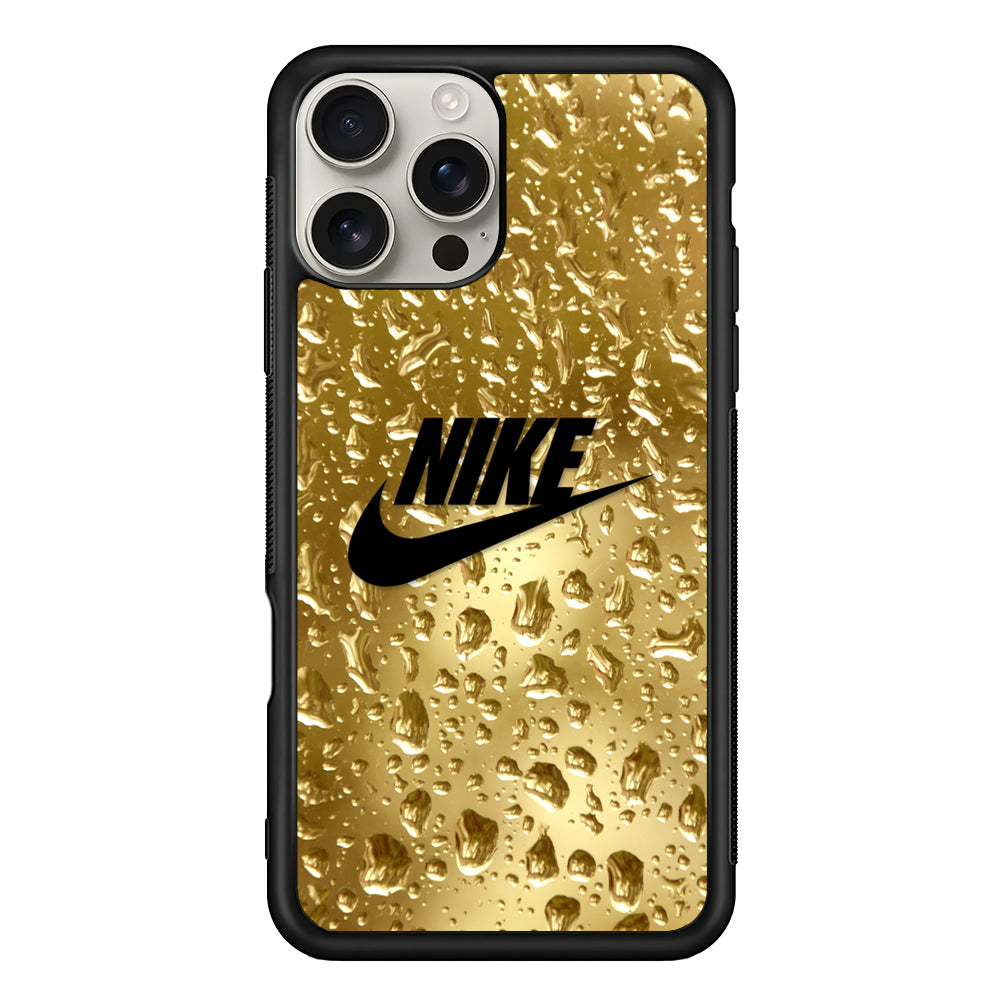 Nike Golden Water Drop iPhone 16 Pro Max Case | Durable Everyday Protective Cover