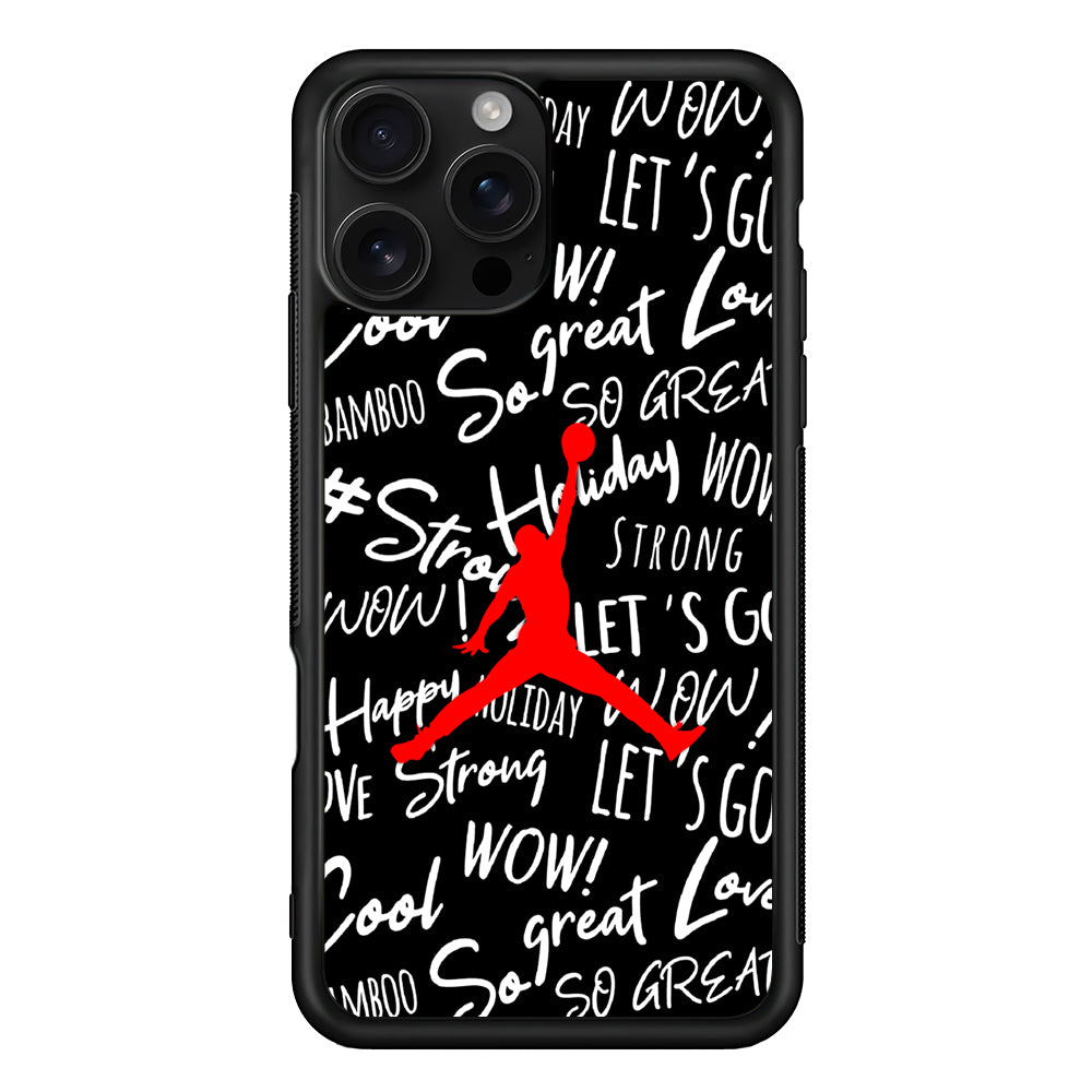 Air Jordan Logo Handwriting iPhone 16 Pro Case - Stylish Protective Cover for iPhone 16 Pro