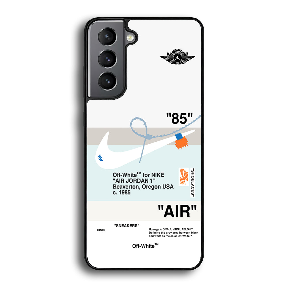 Off White x Nike Air Jordan Natural Samsung Galaxy S24 Plus Case | Slim Rubber Case for Samsung Galaxy S24 Plus