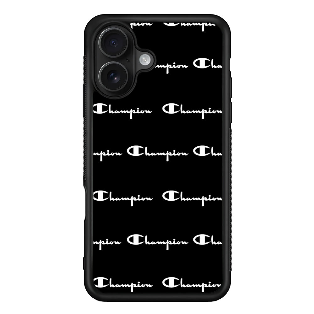 Champion Bland And White iPhone 16 Case | Slim Rubber Case for iPhone 16