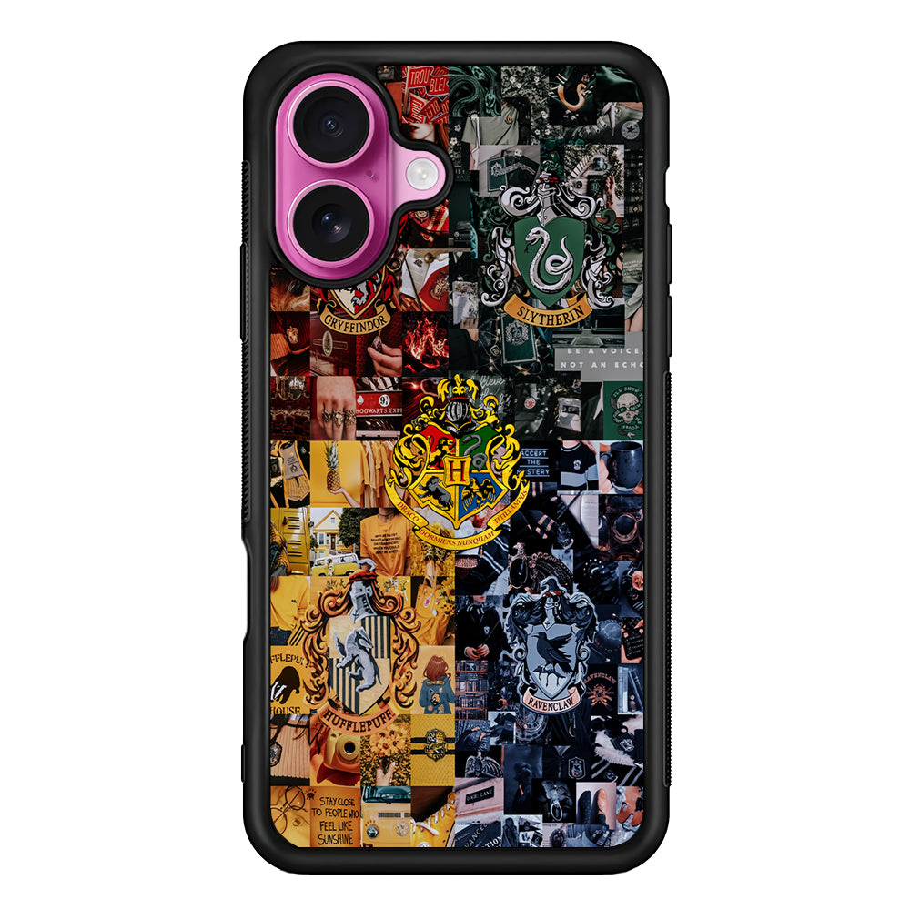 Harry Potter Hogwarts Houses iPhone 17 Case | Slim Protective Rubber Phone Cover
