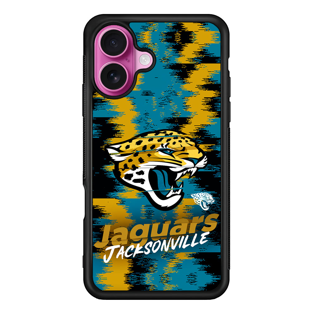 Jacksonville Jaguars Abstract Color iPhone 17 Case | Slim Protective Rubber Phone Cover
