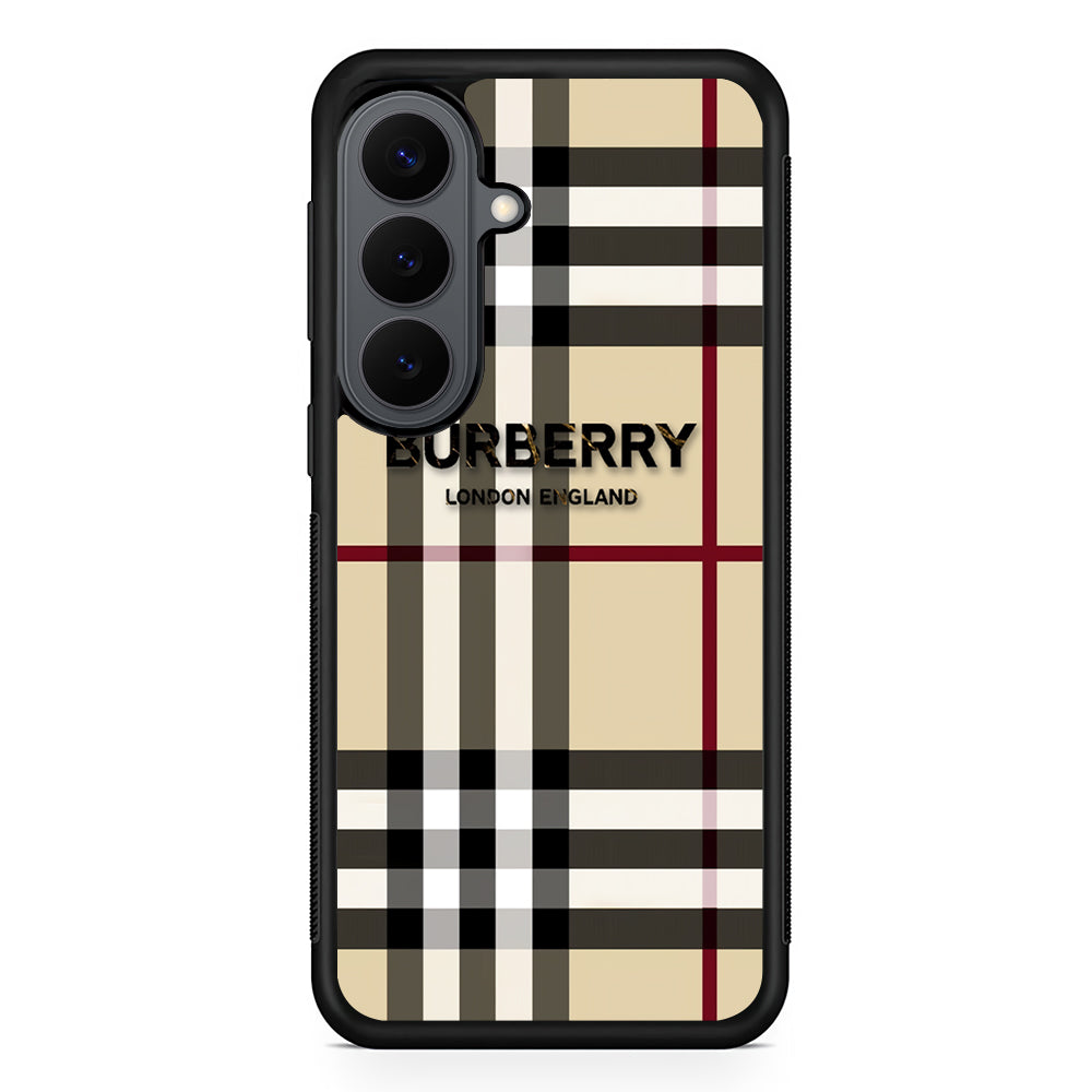 Burberry Cream Pattern Samsung Galaxy S26 Plus Case | Slim Rubber Case for Samsung Galaxy S26 Plus