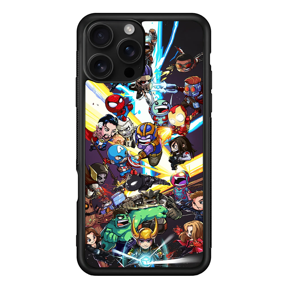 Chibi Avengers Kawaii iPhone 16 Pro Case | Durable Protective Case for iPhone 16 Pro