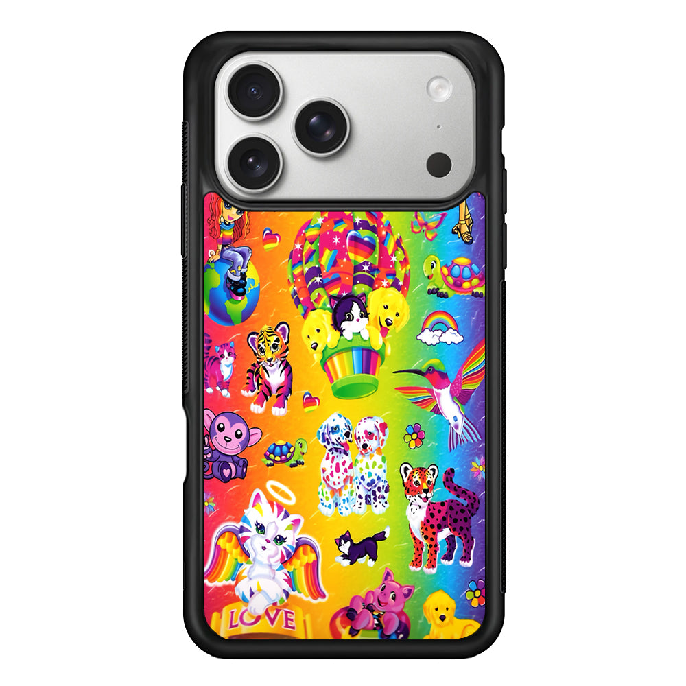 Cute Animal Cartoon Rainbow Pattern iPhone 17 Pro Case | Slim Rubber Case for iPhone 17 Pro