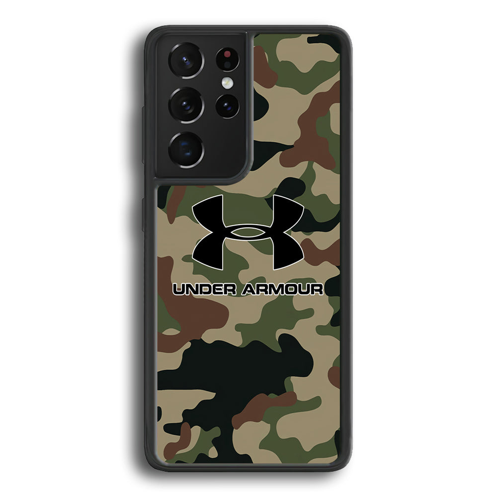 Under Armour Green Camo Samsung Galaxy S24 Ultra Case | Slim Rubber Case for Samsung Galaxy S24 Ultra