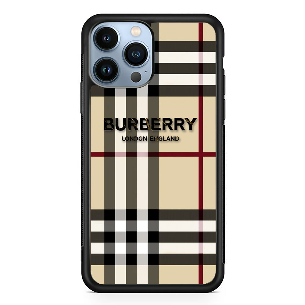 Burberry Cream Pattern 2D Rubber Phone Case | Durable Phone Case