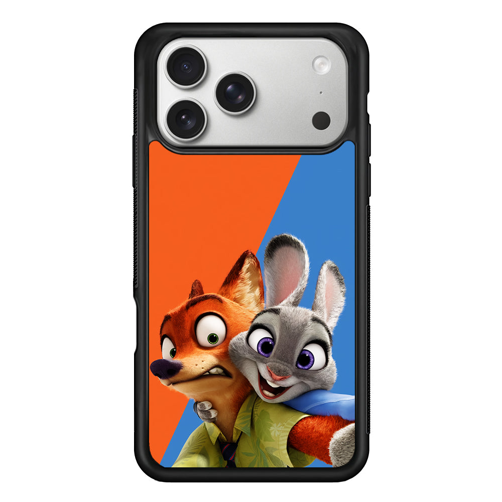 Zootopia Nick and Judy Selfie iPhone 17 Pro Case | Slim Rubber Case for iPhone 17 Pro