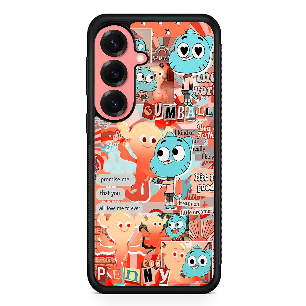 Gumball and Penny Aesthetic Samsung Galaxy S25 Case | Protective Case for Samsung Galaxy S25