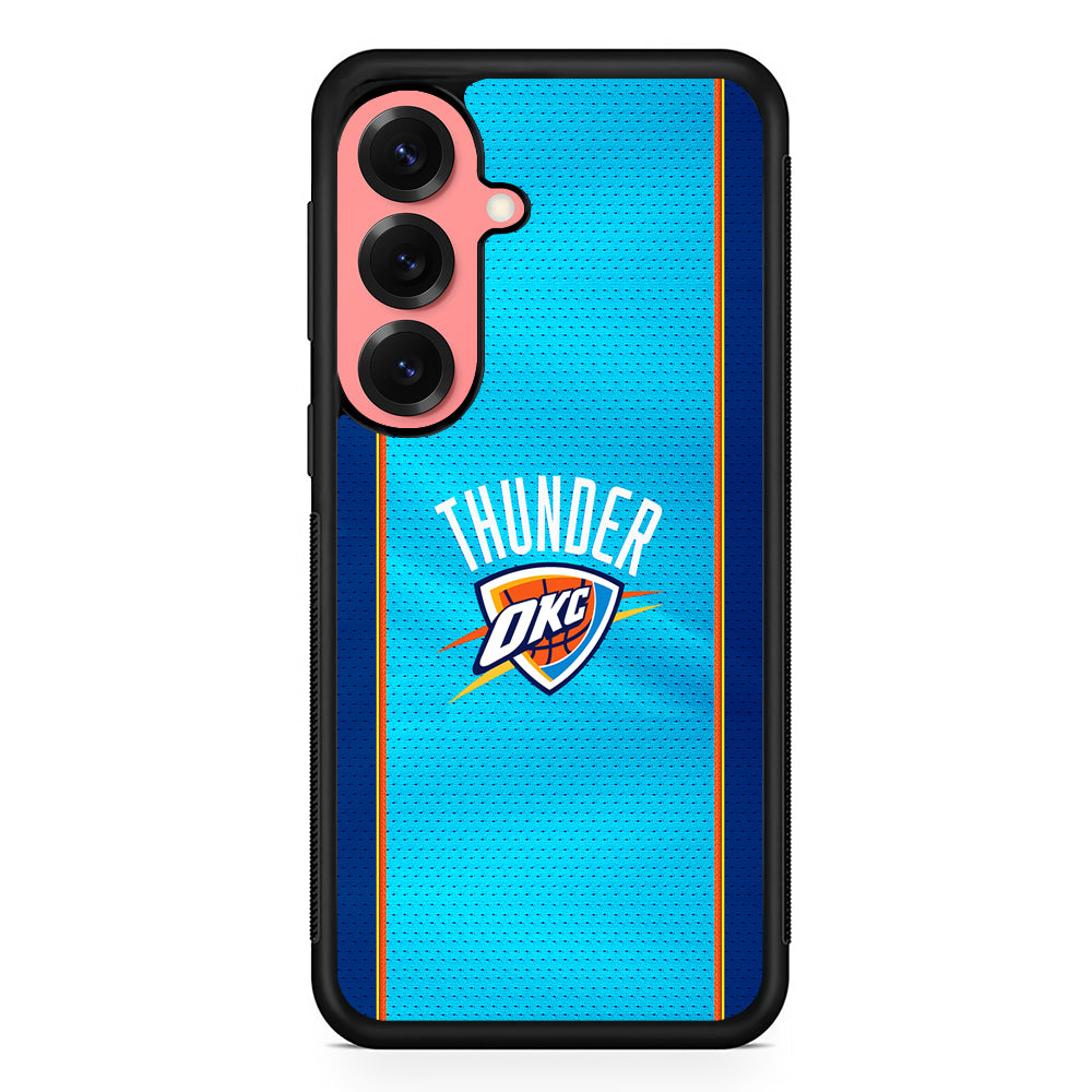 Oklahoma City Thunder Pattern Samsung Galaxy S25 Case | Protective Case for Samsung Galaxy S25