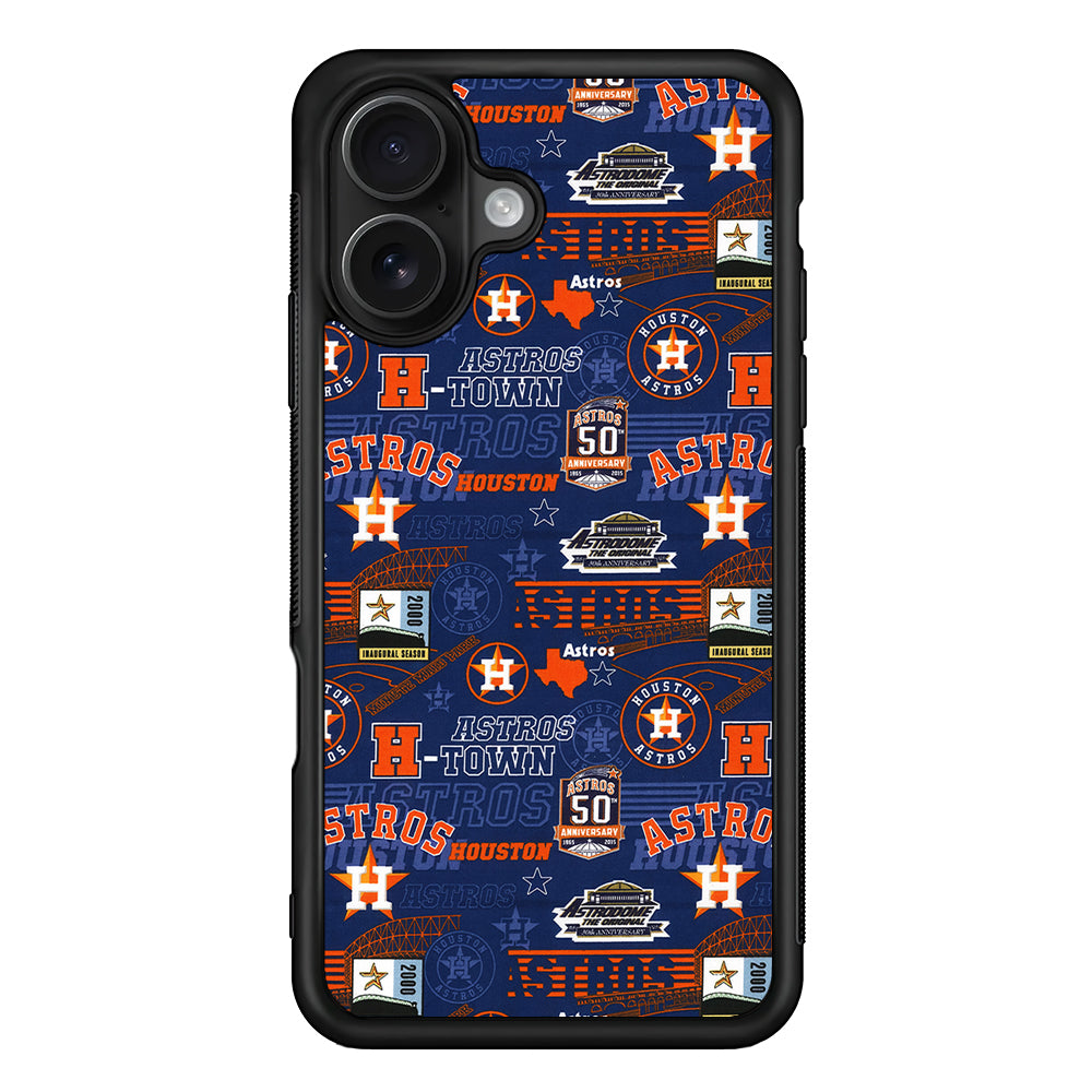 Houston Astros Retro iPhone 16 Case - Oxvistore