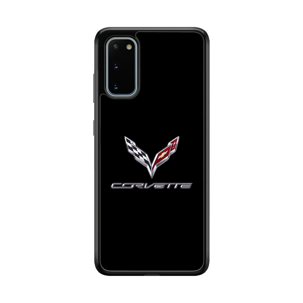 Chevrolet Corvette Logo Black Samsung Galaxy S20 Case | Slim Rubber Case for Samsung Galaxy S20