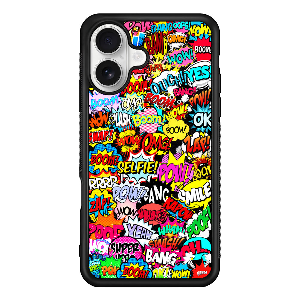 Comic Pop Art Collection iPhone 16 Plus Case | Durable Protective Rubber Cover