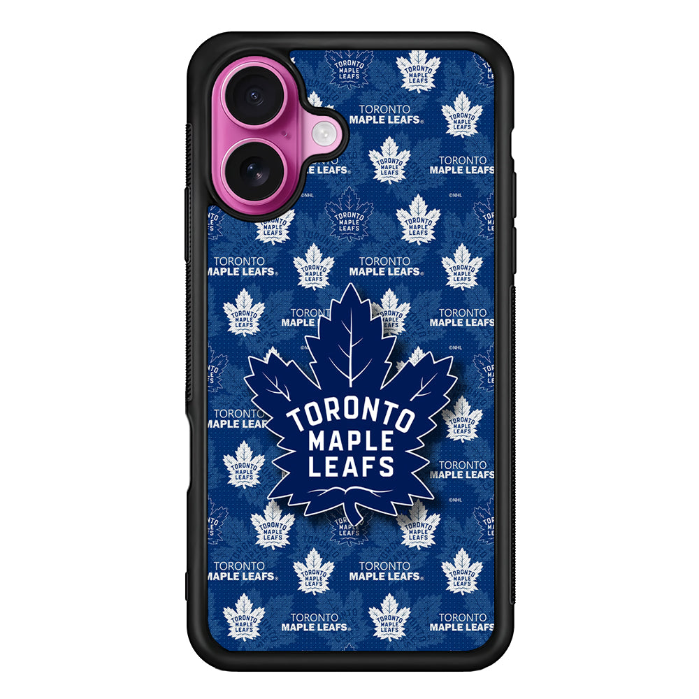 Toronto Maple Leafs Pattern iPhone 17 Case | Slim Protective Rubber Phone Cover
