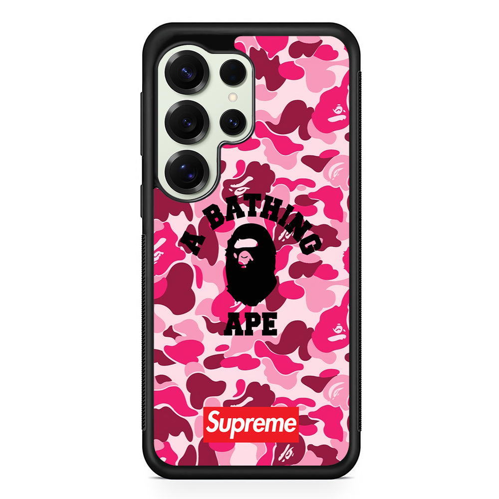 A Bathing Ape Supreme Bape Camo Samsung Galaxy S25 Ultra Case | Slim Rubber Case for Samsung Galaxy S25 Ultra