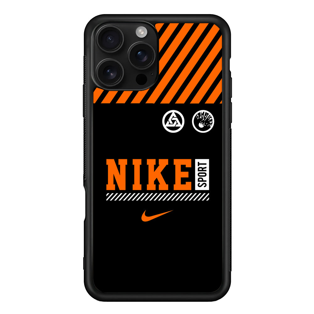Nike Sport Line Graphics iPhone 16 Pro Case - Stylish Protective Cover for iPhone 16 Pro