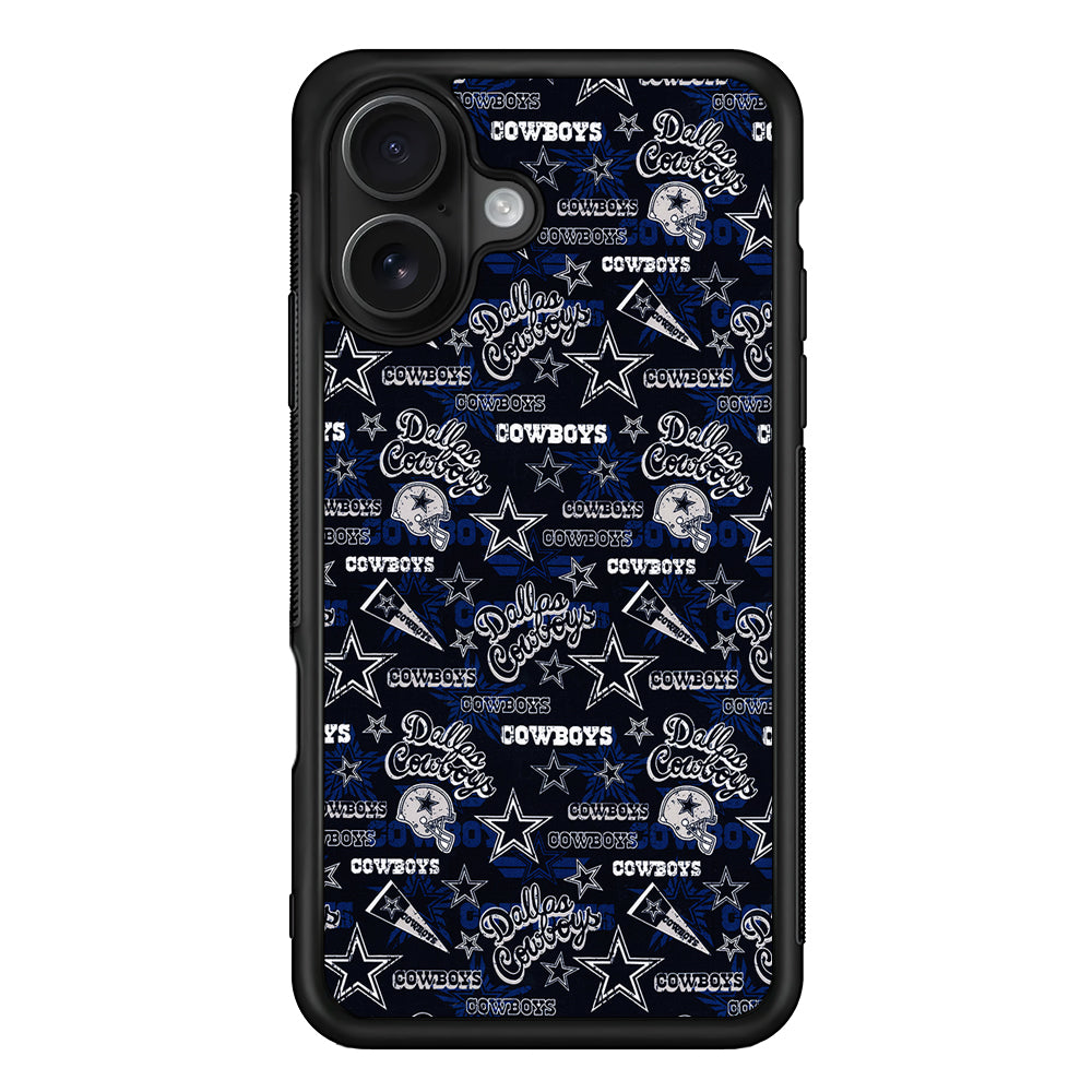 Dallas Cowboys Pattern iPhone 16 Case - Oxvistore