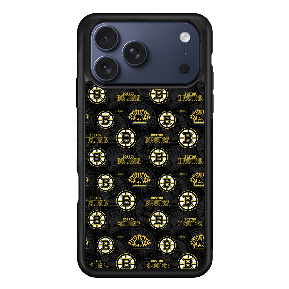 Boston Bruins Pattern iPhone 17 Pro Max Case | Slim Protective Cover for iPhone 17 Pro Max