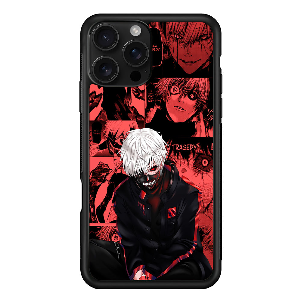 Kaneki Tokyo Ghoul Comic iPhone 16 Pro Case | Durable Protective Case for iPhone 16 Pro