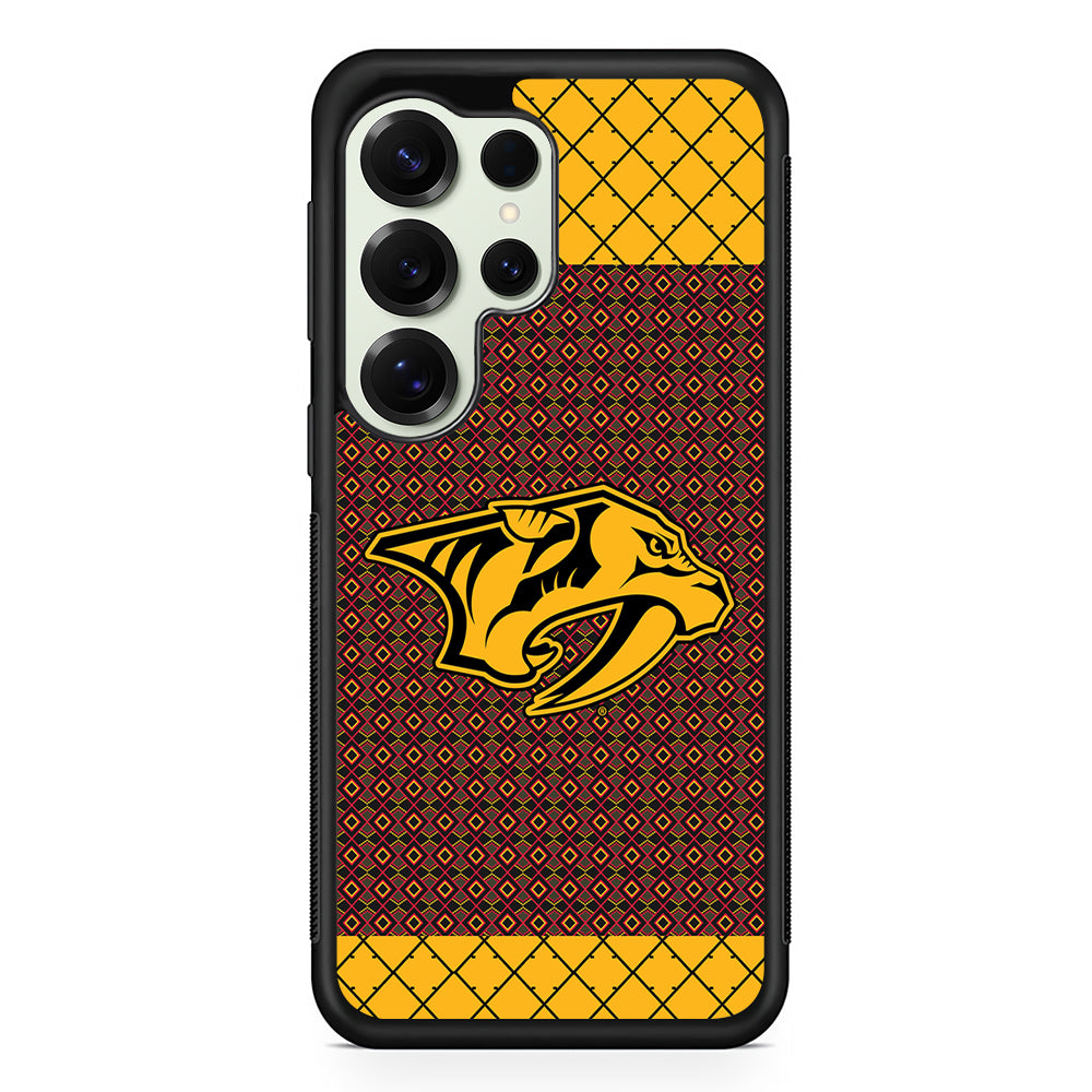 Nashville Predators Pattern Samsung Galaxy S25 Ultra Case | Durable Rubber Case for Samsung Galaxy S25 Ultra