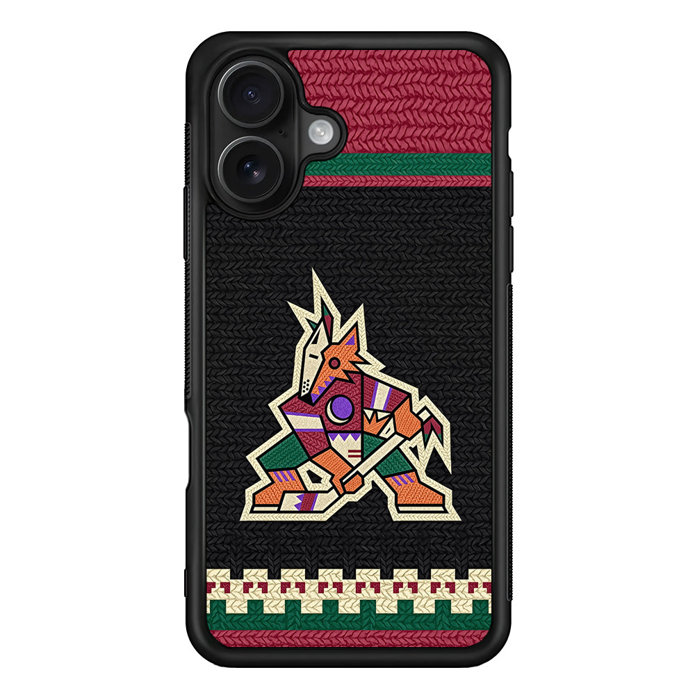 Arizona Coyotes Pattern iPhone 16 Case - Oxvistore