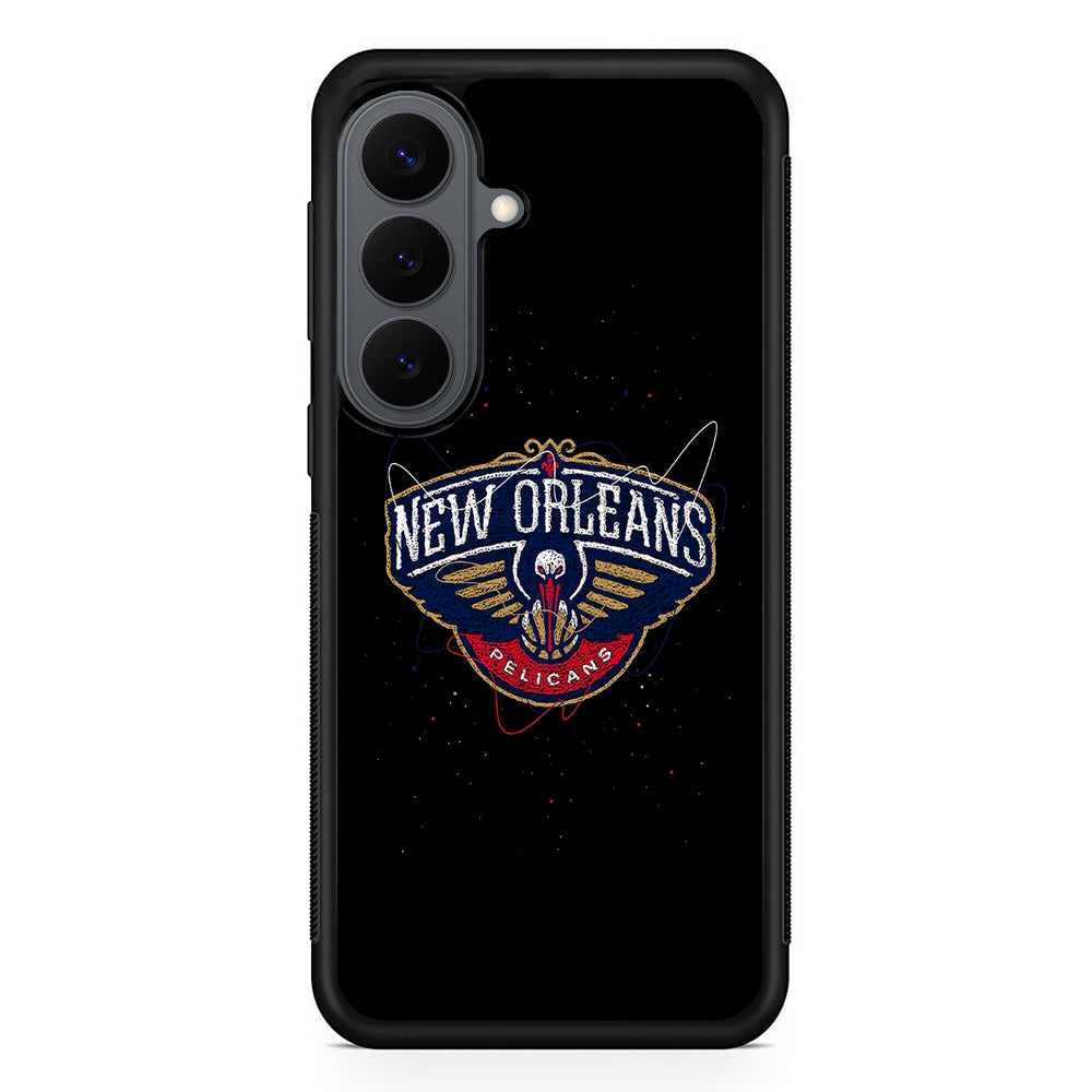 New Orleans Pelicans Abstract Samsung Galaxy S26 Plus Case | Slim Rubber Case for Samsung Galaxy S26 Plus