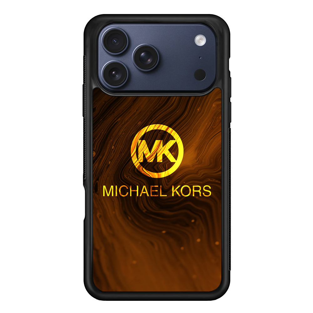 Michael Kors Brown Abstract iPhone 17 Pro Max Case | Slim Rubber Case for iPhone 17 Pro Max
