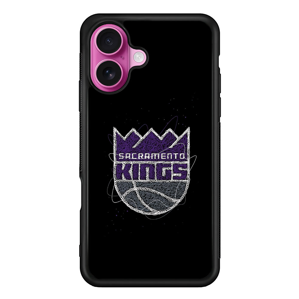 Sacramento Kings Abstract iPhone 17 Case | Slim Protective Rubber Phone Cover