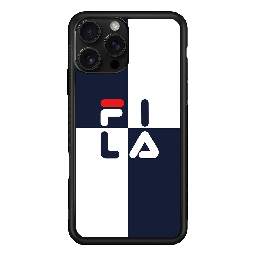 Fila Box Word iPhone 16 Pro Case | Slim Rubber Case for iPhone 16 Pro
