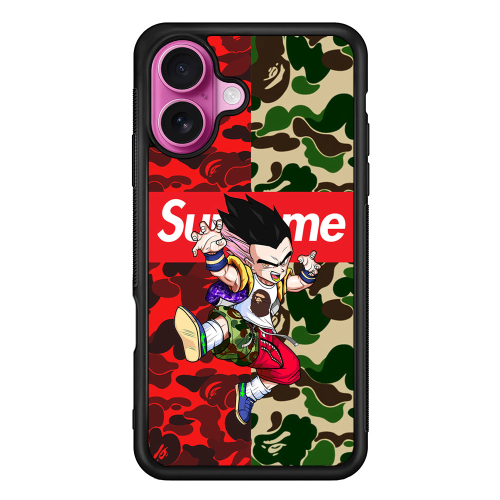 Bape Dragon Ball Supreme Camo iPhone 17 Case | Slim Rubber Case for iPhone 17
