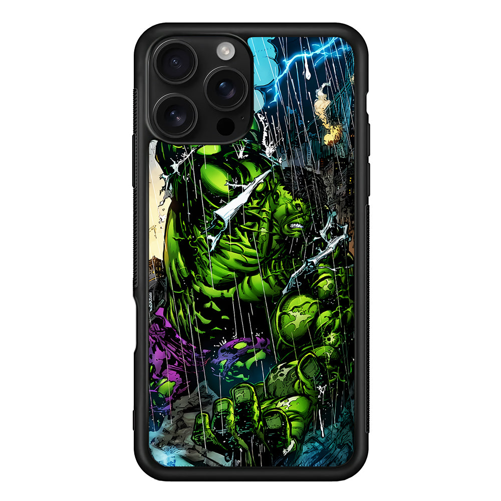Angry Hulk Destroys The City iPhone 16 Pro Case | Durable Protective Case for iPhone 16 Pro