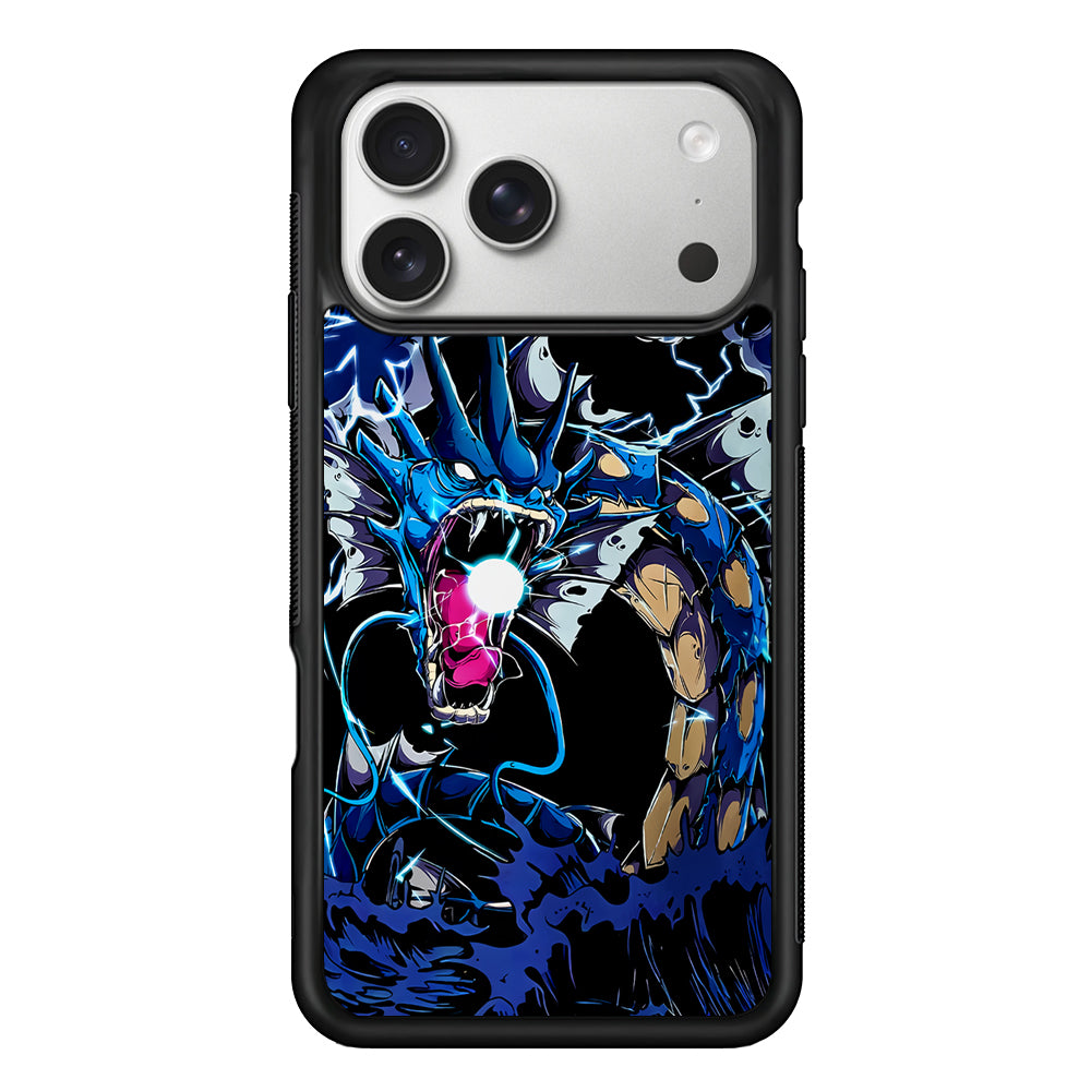 Pokemon Water Gyarados iPhone 17 Pro Case | Slim Rubber Case for iPhone 17 Pro