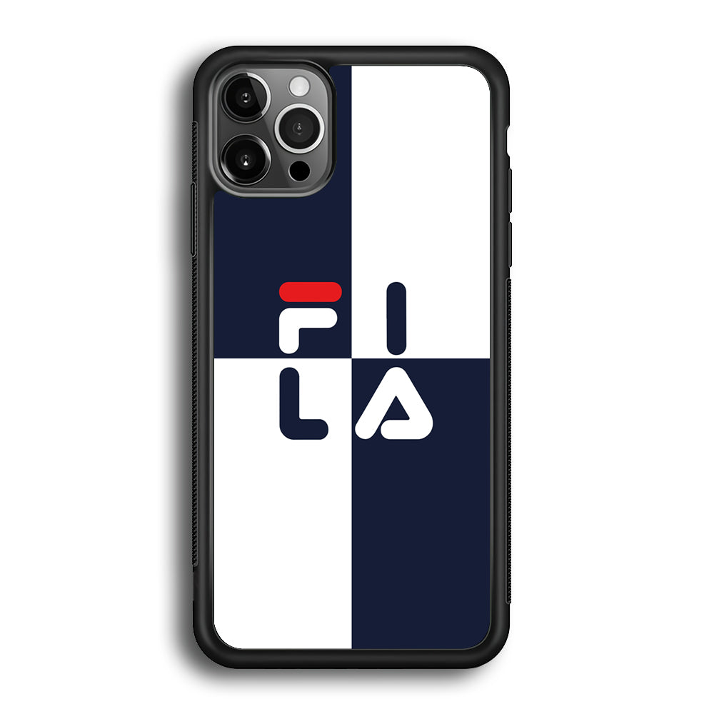 Fila Box Word iPhone 12 Pro Max Case | Slim Rubber Case for iPhone 12 Pro Max