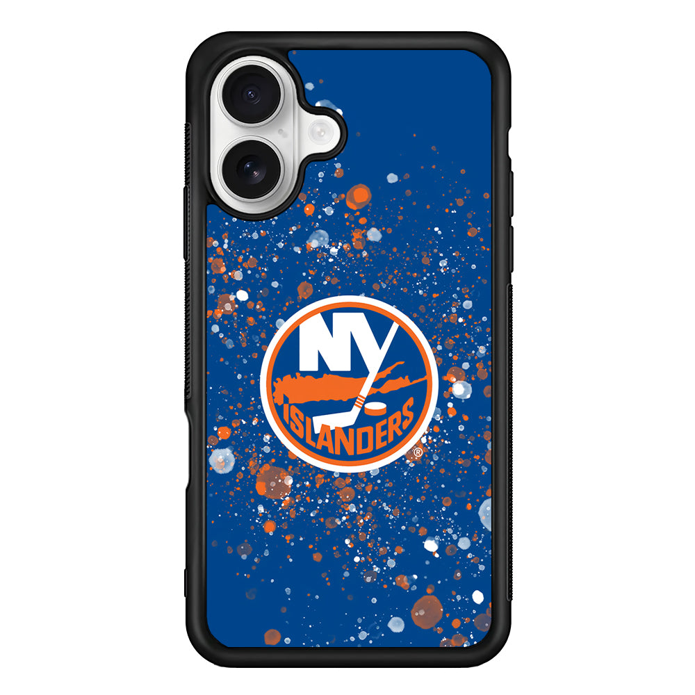 New York Islanders Art iPhone 16 Plus Case | Durable Protective Rubber Cover
