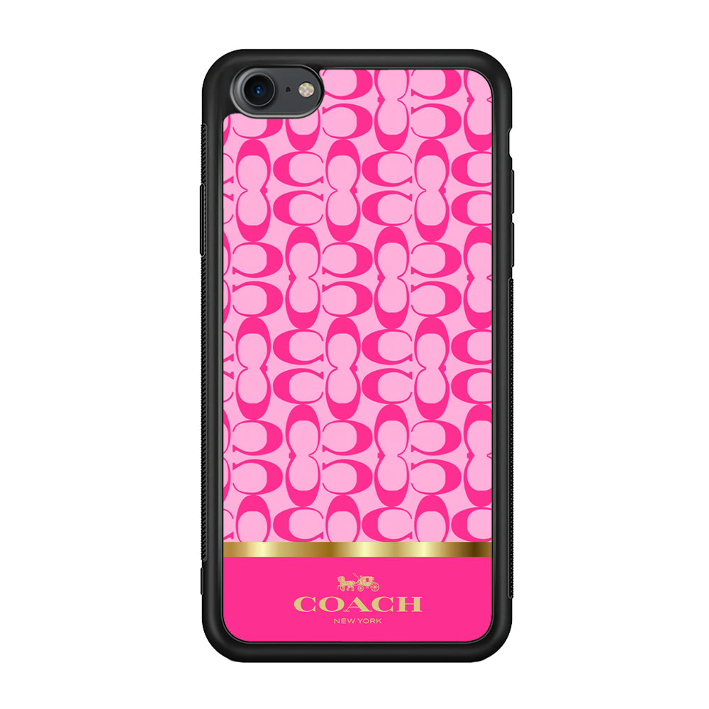 Coach Pink Pattern iPhone 8 Case | Slim Rubber Case for iPhone 8