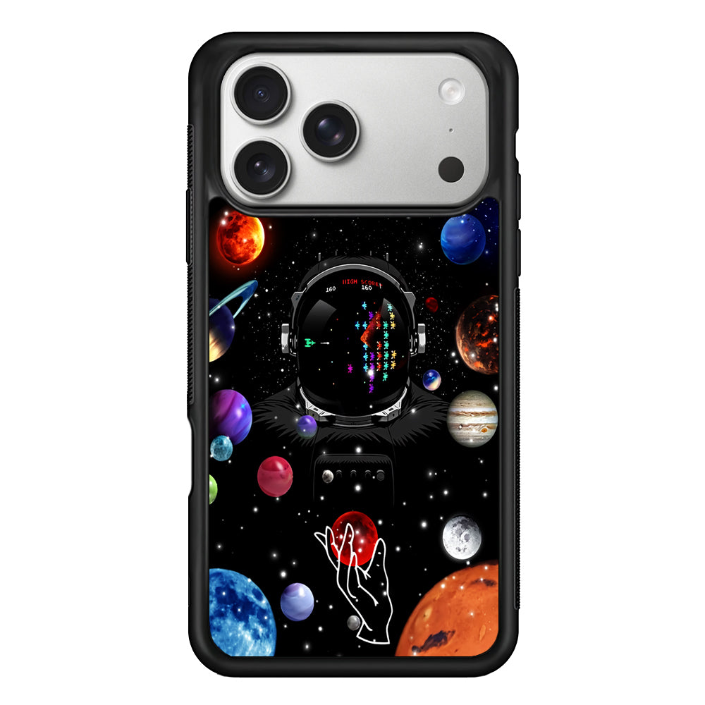 Astronaut Vintage Space Game iPhone 17 Pro Case | Slim Rubber Case for iPhone 17 Pro