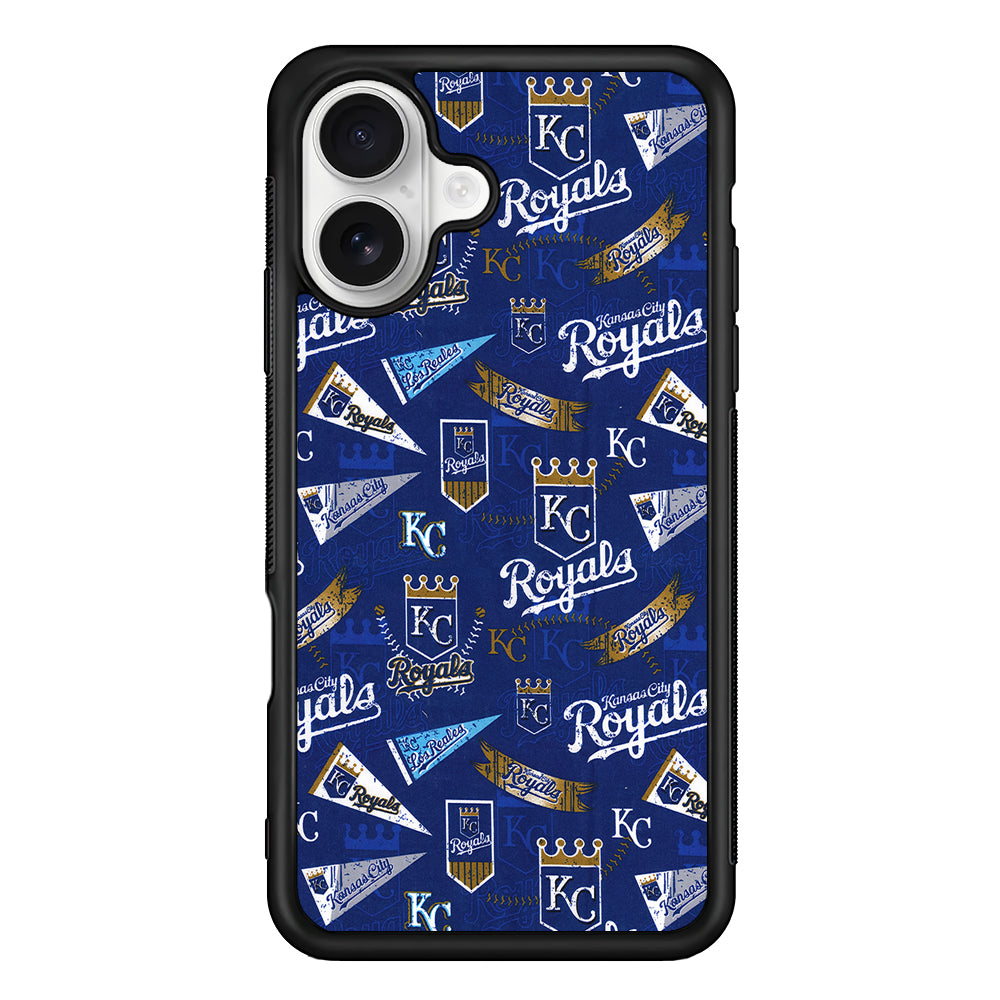 Kansas City Royals Retro iPhone 16 Plus Case | Durable Protective Rubber Cover
