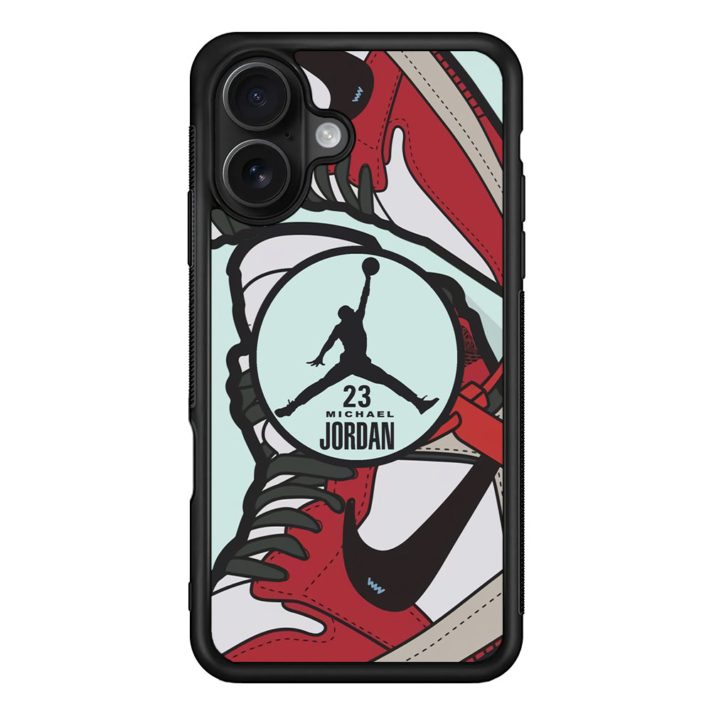 Air Jordan Circle in Collaboration iPhone 16 Case - Oxvistore
