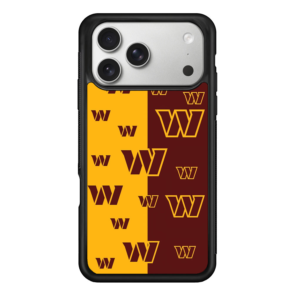 Washington Commanders Logo Pattern iPhone 17 Pro Case | Slim Rubber Case for iPhone 17 Pro