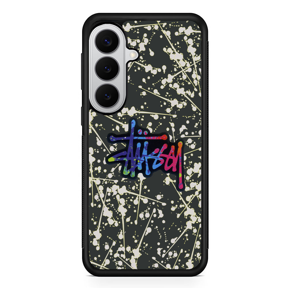 Stussy Splash Grey Samsung Galaxy S26 Case | Slim Rubber Case for Samsung Galaxy S26