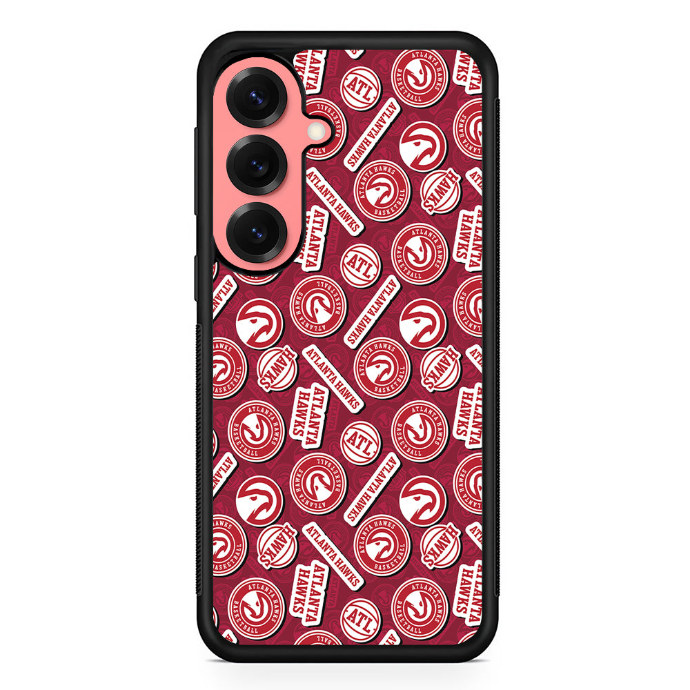 Atlanta Hawks Pattern Samsung Galaxy S25 Case | Protective Case for Samsung Galaxy S25