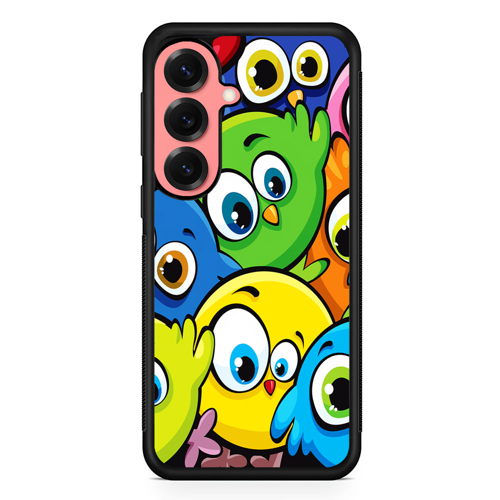 Funny Cartoon Birds Samsung Galaxy S25 Case | Protective Case for Samsung Galaxy S25