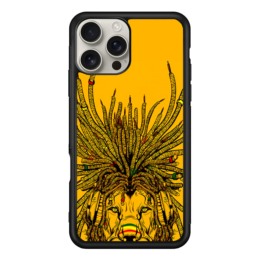 Lion Reggae Yellow Art iPhone 16 Pro Max Case | Stylish Protective Case for iPhone 16 Pro Max