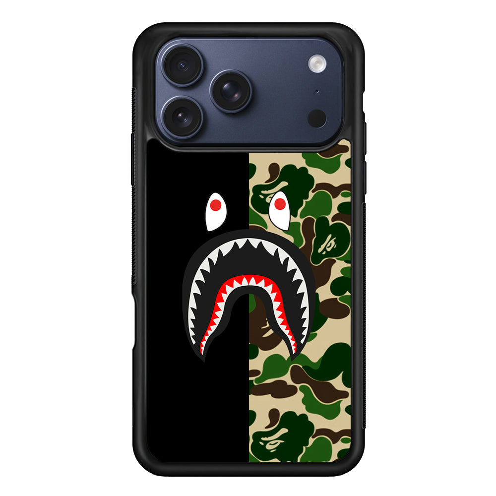 Bape Black Green Camo iPhone 17 Pro Max Case | Slim Rubber Case for iPhone 17 Pro Max