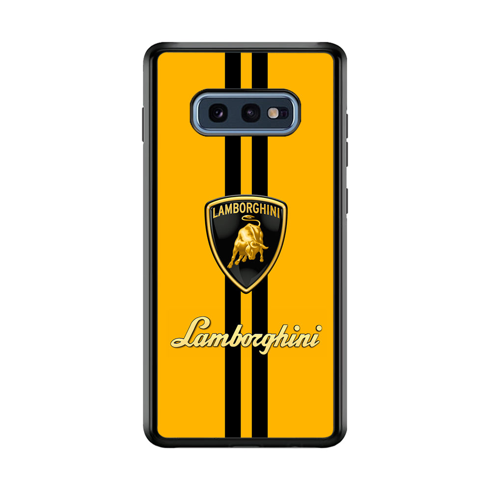 Lamborghini Logo Yellow Samsung Galaxy S10E Case | Slim Rubber Case for Samsung Galaxy S10E
