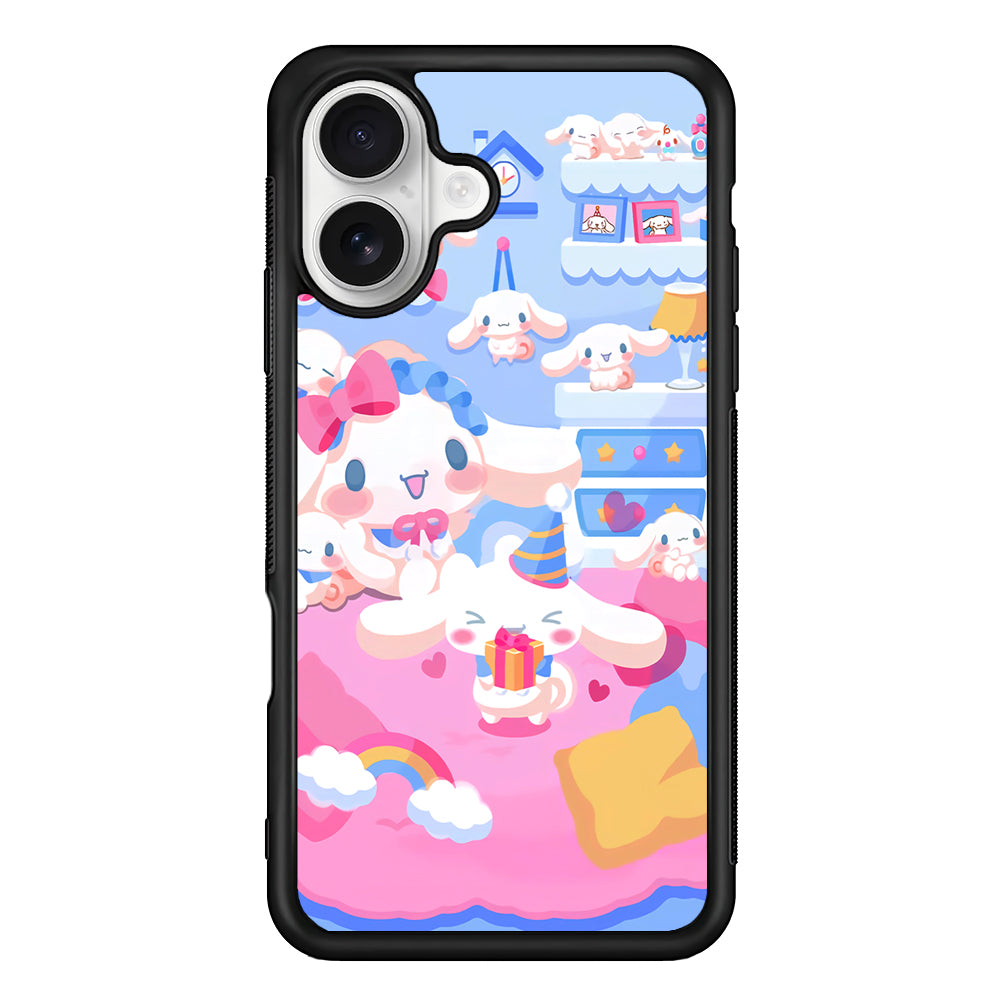 Cinnamoroll's Birthday iPhone 16 Plus Case | Durable Protective Rubber Cover