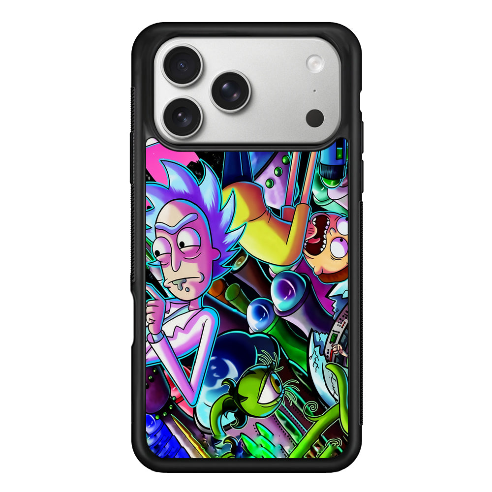 Rick and Morty Space Travel iPhone 17 Pro Case | Slim Rubber Case for iPhone 17 Pro