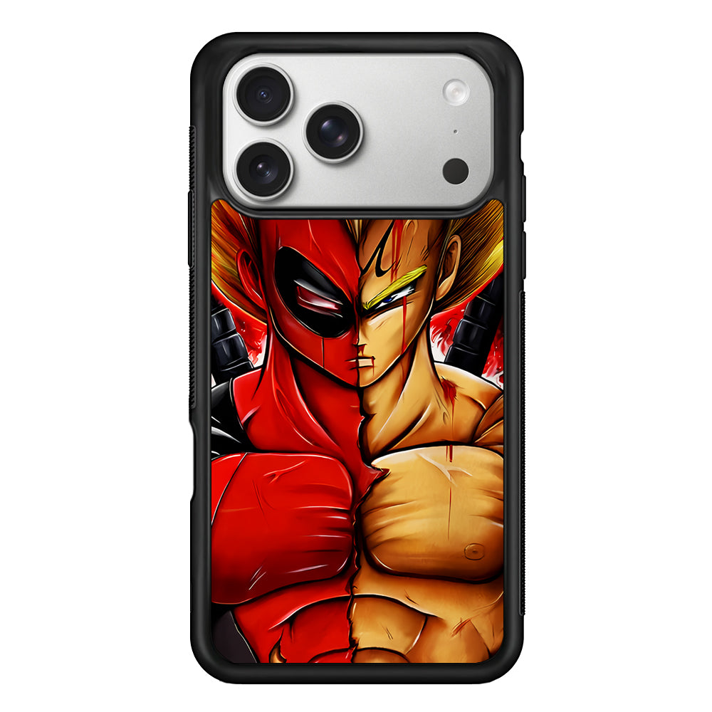 Deadpool X Vegeta Fusion iPhone 17 Pro Case | Slim Rubber Case for iPhone 17 Pro
